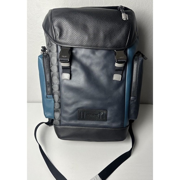 NWT Coach Ranger Pack Backpack Signature Canvas Pieced Patchwork Large $650